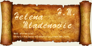 Helena Mladenović vizit kartica